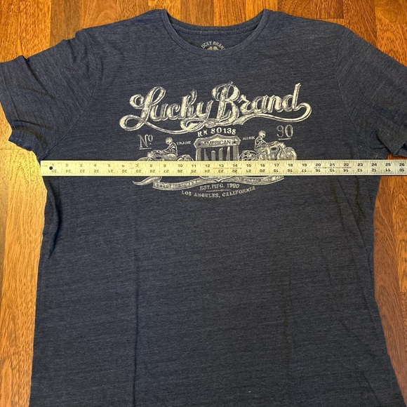 5 for $25 | Lucky Brand American Standard Motorcycle Blue Tshirt Size XXL - Picture 3 of 4